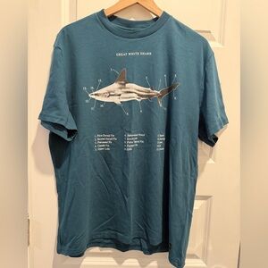 NWT Disney National Geographic Great White Shark Unisex Shirt! Sz. L